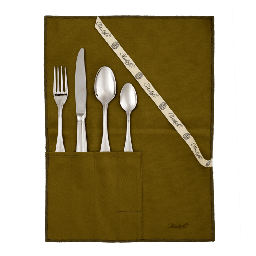 christofle Stainless Steel Medium Individual Flatware Set Albi