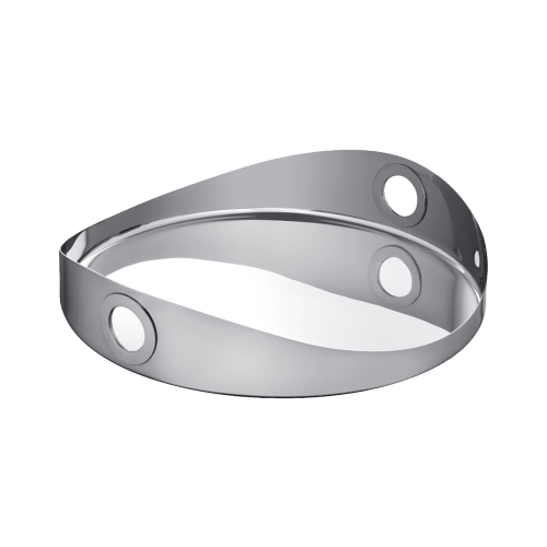 christofle Stainless Steel Round Tray - 16 in Oh de Christofle