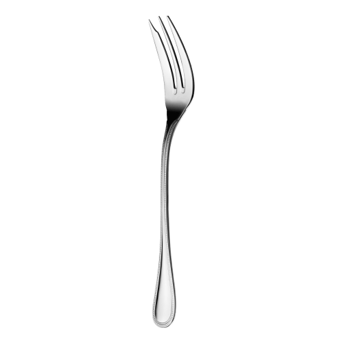 christofle Stainless Steel Serving Fork Steel Perles