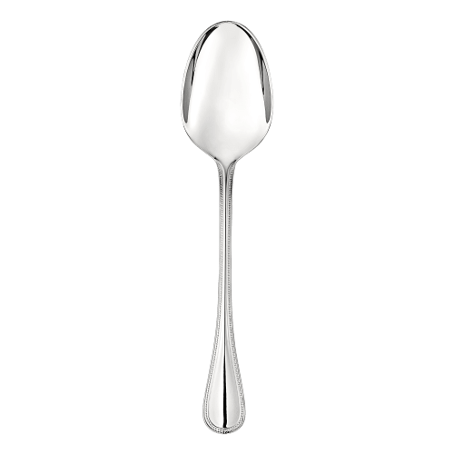 christofle Stainless Steel Serving Spoon Steel Perles
