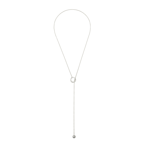 christofle Sterling Silver Lariat Necklace Idole de Christofle