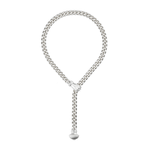 christofle Sterling-Silver Necklace Rhodium-Plated Patte de Lion