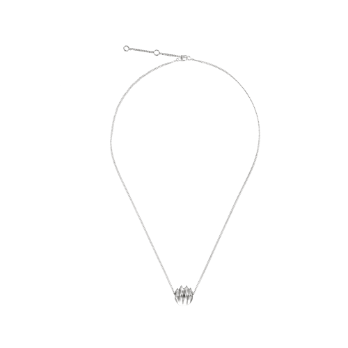 christofle Sterling-Silver Pendant Necklace Rhodium Plated Patte de Lion