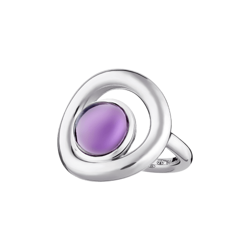 christofle Sterling Silver Ring with Amethyst Idole de Christofle