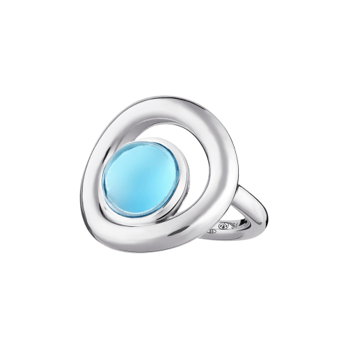 christofle Sterling Silver Ring with Turquoise Idole de Christofle
