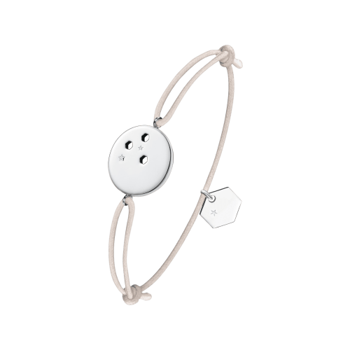 christofle Sterling Silver Round Cord Bracelet Beebee de Christofle