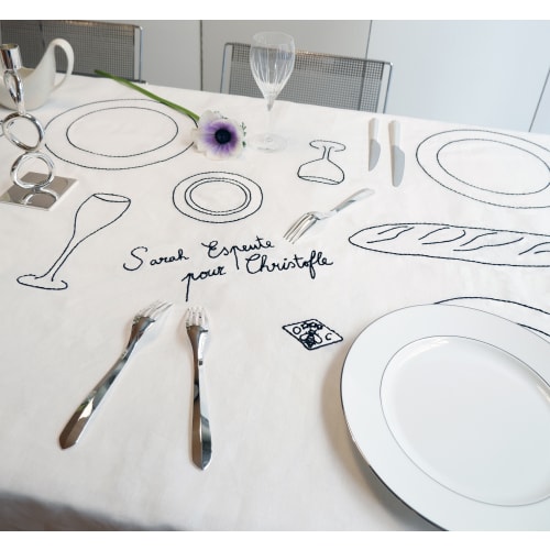 christofle Tablecloth for 6 people - Sarah Espeute for Christofle Infini Christofle