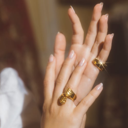 christofle Vermeil Patte de Lion Jewelry Set Patte de Lion