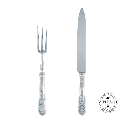 christofle Vintage Silver-Plated Carving Set Villeroy