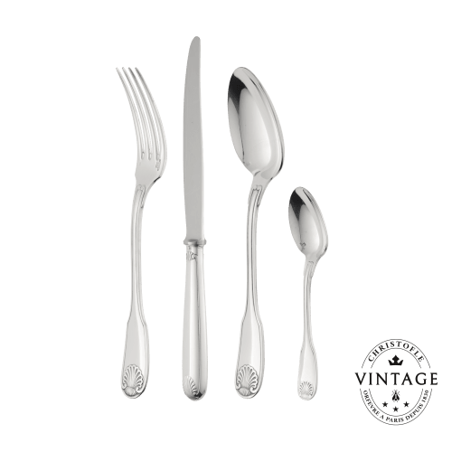 christofle Vintage Silvered 24-piece Flatware Set Vendôme