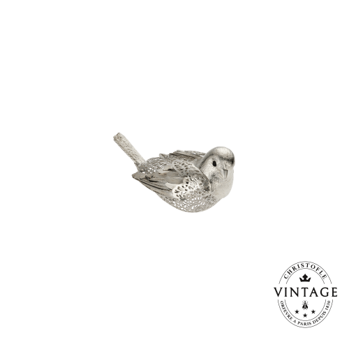 christofle Vintage Silvered Female Sparrow Lumière d'Argent
