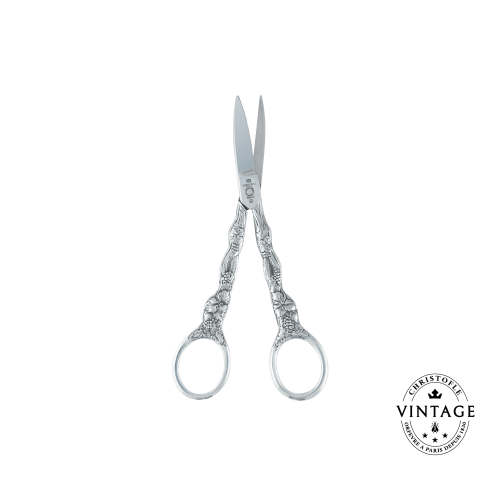 christofle Vintage Silvered Grape Scissors Vigneron