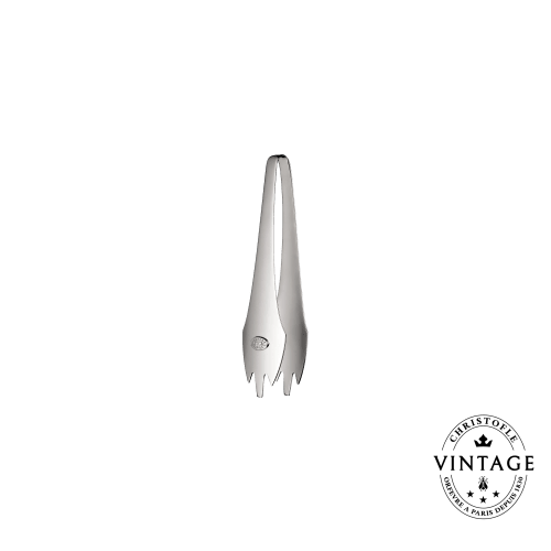 christofle Vintage Silvered Ice Tong Bulle d'argent