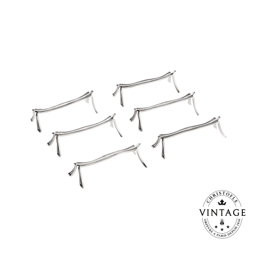 christofle Vintage Silvered Knife Holders - Set of 6 Filets