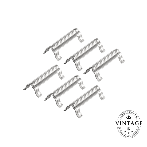 christofle Vintage Silvered Knife Rests - Set of 6 Knife Cannelés