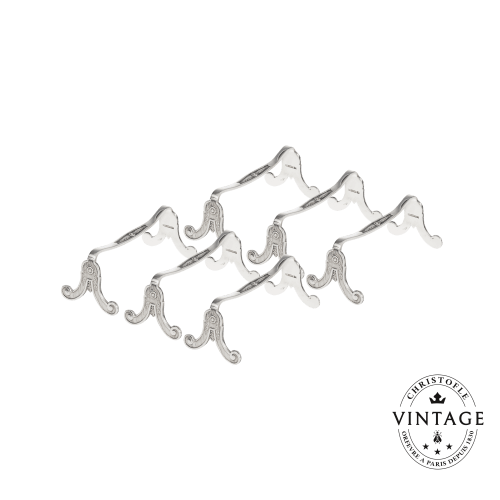 christofle Vintage Silvered Knife Rests - Set of 6 Marie-Antoinette