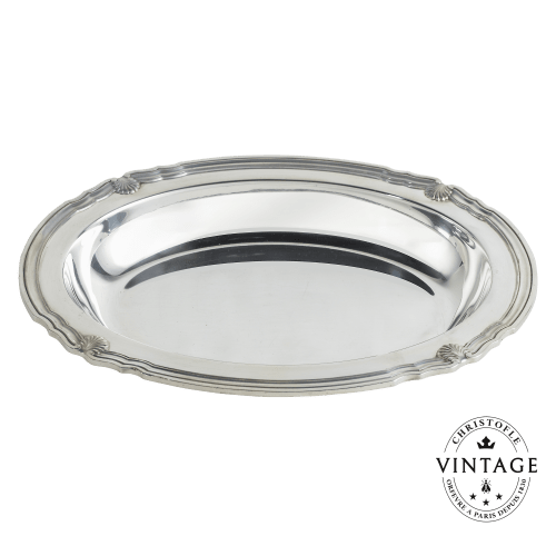 christofle Vintage Silvered Oval Platter - 12 in Vendôme
