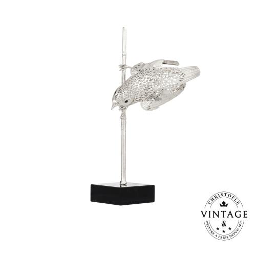 christofle Vintage Silvered Reed Warbler - Vintage Lumière d'Argent