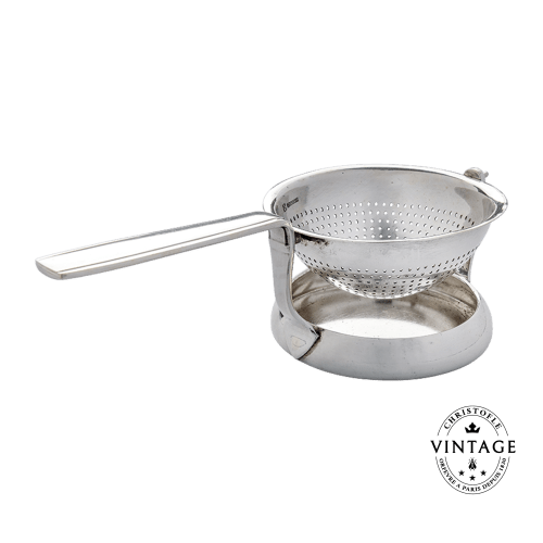 christofle Vintage Silvered Rocking Tea Strainer Bascule