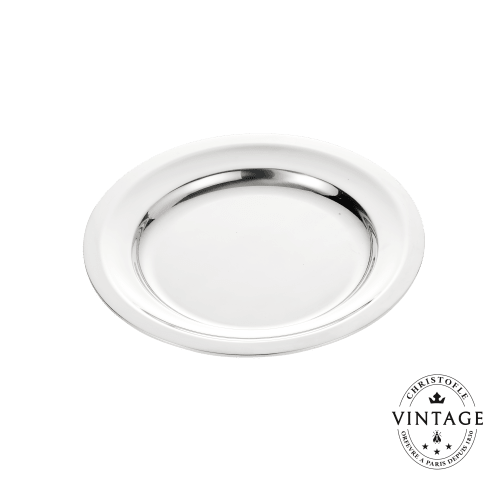 christofle Vintage Silvered Round Plate - 11 in Atlas