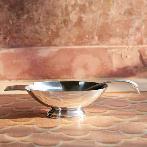 christofle Vintage Silvered Swan Gravy Boat Fjerdingstad