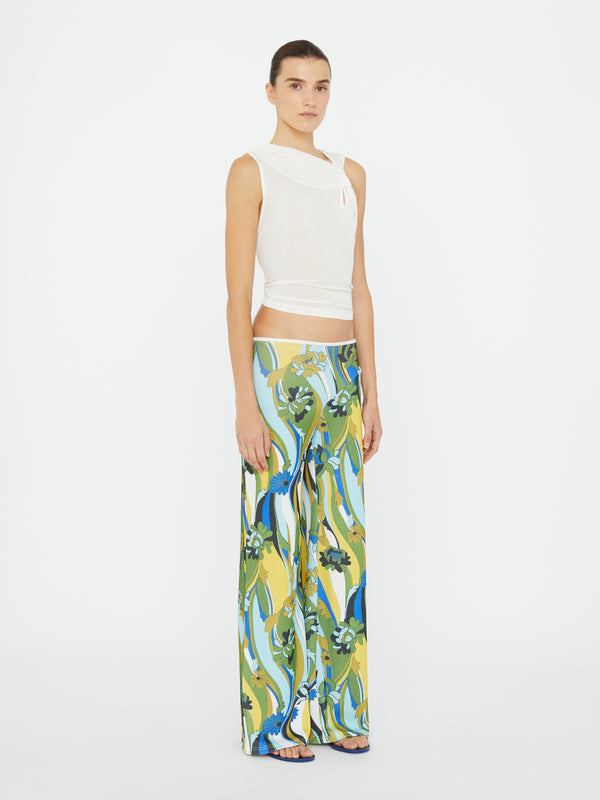 Christopher Esber Acidic Floral Rib Pant Acidic Floral Print