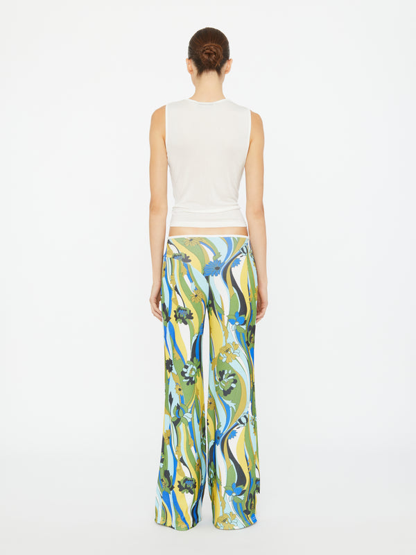 Christopher Esber Acidic Floral Rib Pant Acidic Floral Print