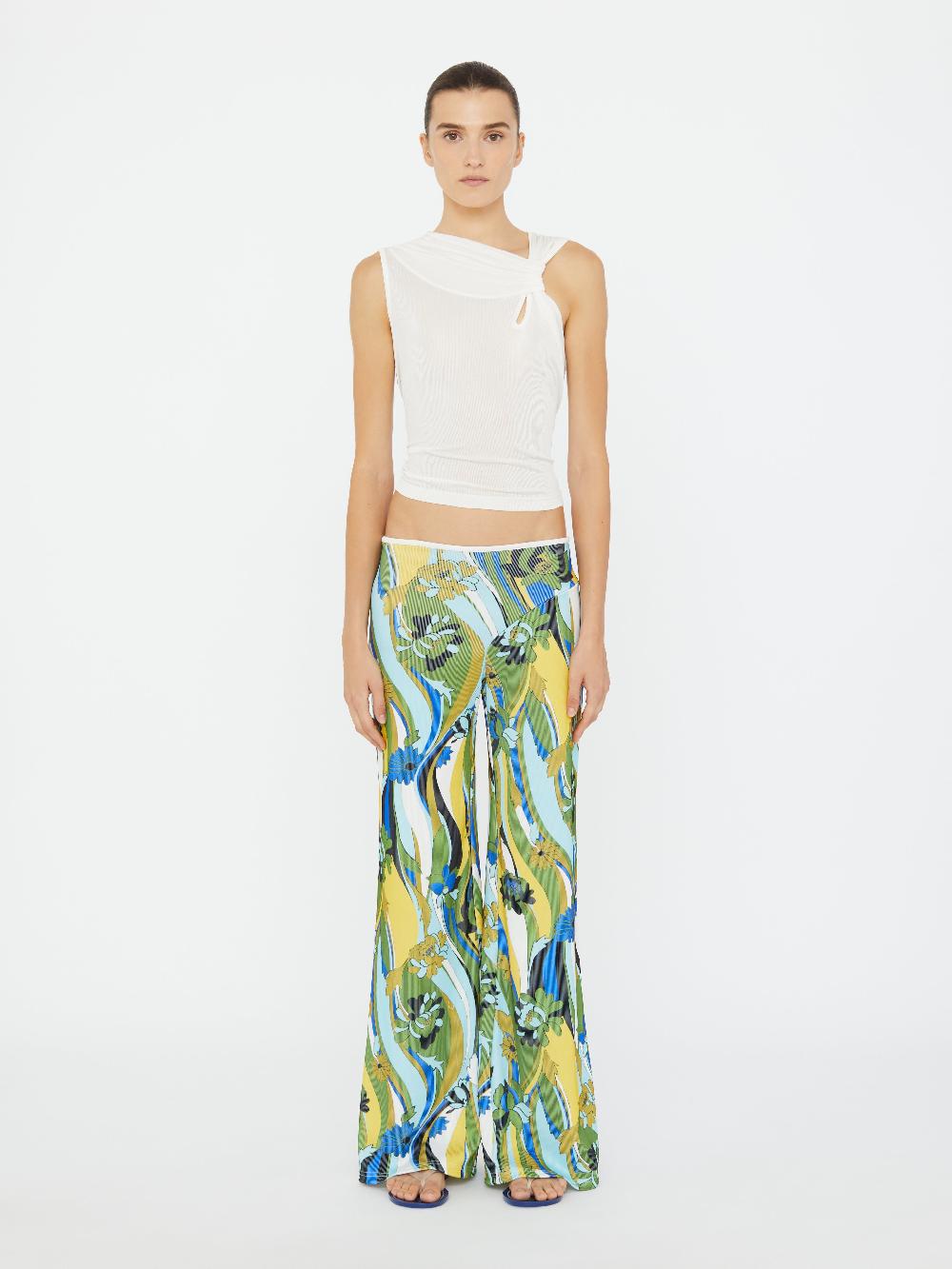 christopher esber Acidic Floral Rib Pant acidic floral print christopher esber Acidic Floral Rib Pant acidic floral print
