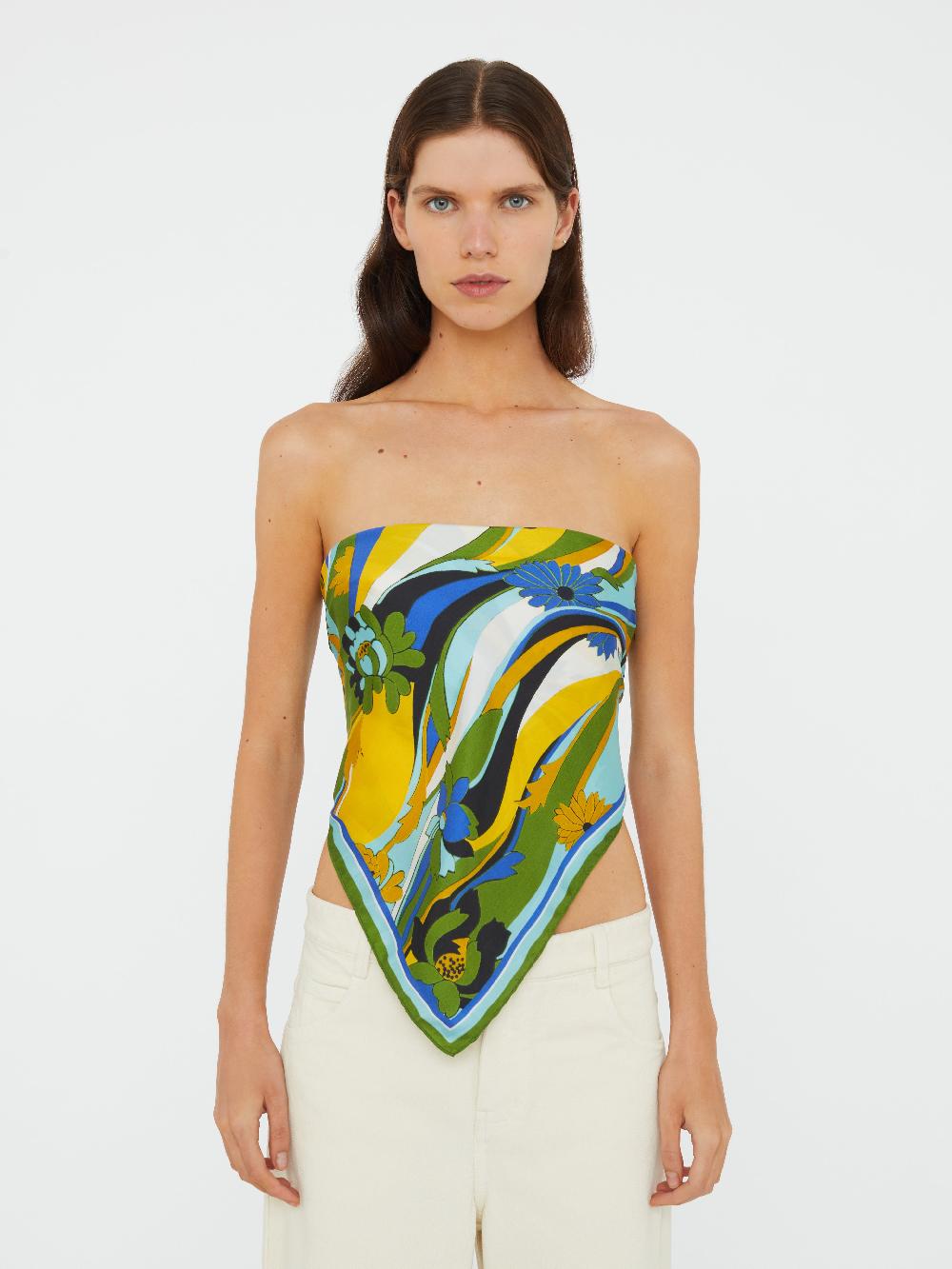 christopher esber Acidic Floral Silk Scarf acidic floral print christopher esber Acidic Floral Silk Scarf acidic floral print