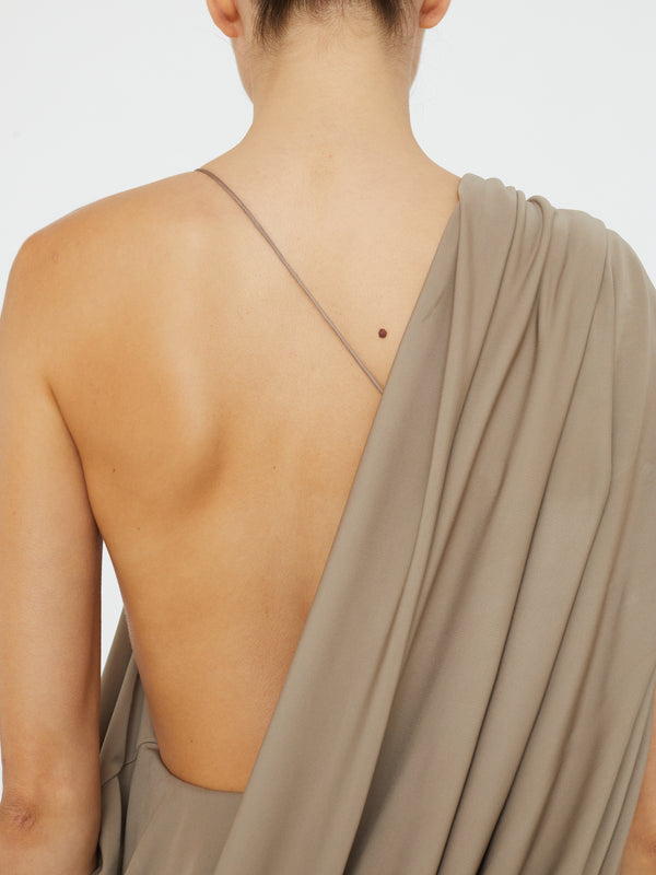 Christopher Esber Aiba Draped Jersey Tee Dress CLAY Aiba Draped Jersey Tee Dress White