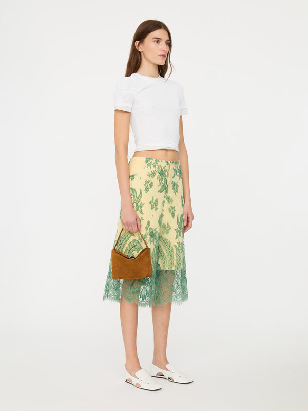 Christopher Esber Arboreal Duo Lace Short Anise Evergreen