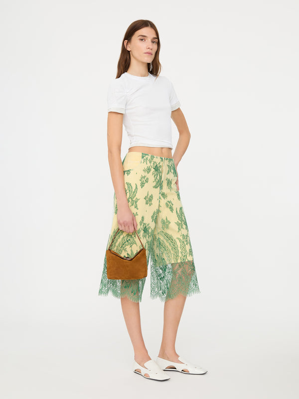 Christopher Esber Arboreal Duo Lace Short Anise Evergreen