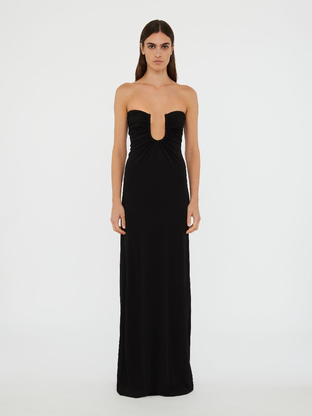 christopher esber Arced Palm Strapless Dress black Arced Palm Strapless Dress magenta Arced Palm Strapless Dress saffron Arced Palm Strapless Dress boston blue Arced Palm Strapless Dress grapefruit