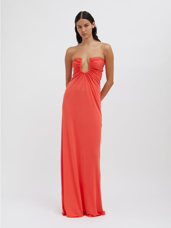 Christopher Esber Arced Palm Strapless Dress Grapefruit Arced Palm Strapless Dress Black Arced Palm Strapless Dress Boston Blue Arced Palm Strapless Dress Saffron Arced Palm Strapless Dress Magenta