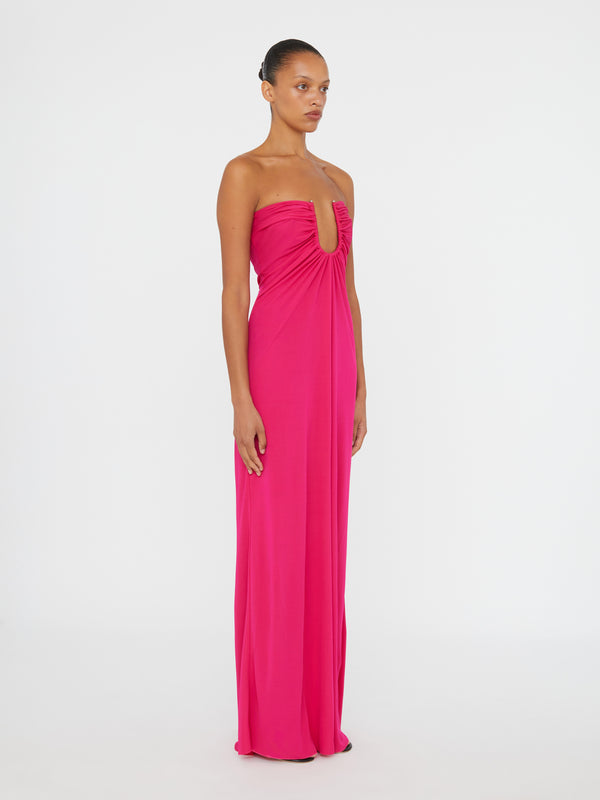 Christopher Esber Arced Palm Strapless Dress Magenta Arced Palm Strapless Dress Saffron Arced Palm Strapless Dress Grapefruit Arced Palm Strapless Dress Boston Blue Arced Palm Strapless Dress Black