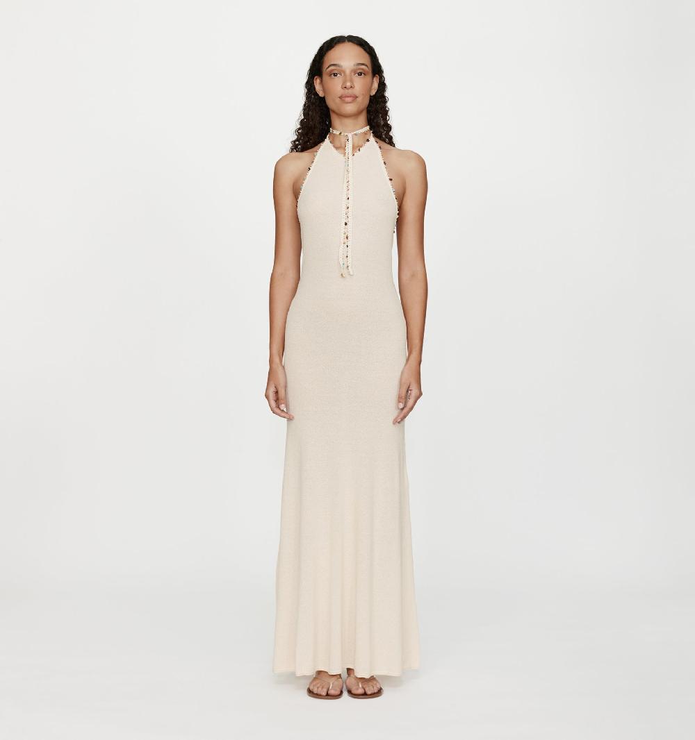 christopher esber Beach Quartz Halter Dress bone Beach Quartz Halter Dress cerise pink