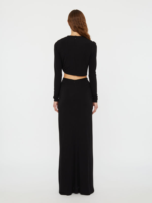 Christopher Esber Bezel Quartz Ruched Skirt Black Bezel Quartz Ruched Skirt Teal