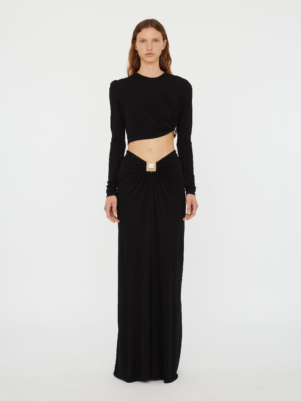 christopher esber Bezel Quartz Ruched Skirt black Bezel Quartz Ruched Skirt teal