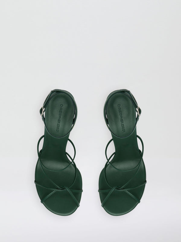 Christopher Esber Blaze Heel Evergreen Blaze Heel Boston Blue Russet