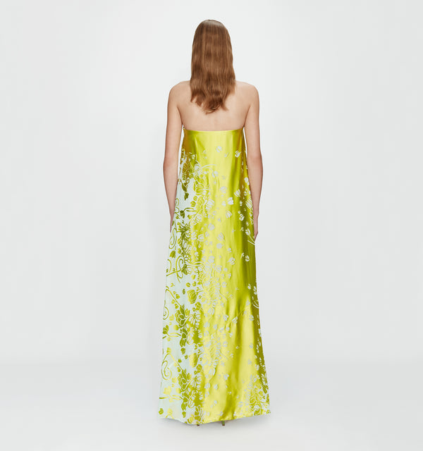 Christopher Esber Burnout Strapless Dress Mint Sour Green