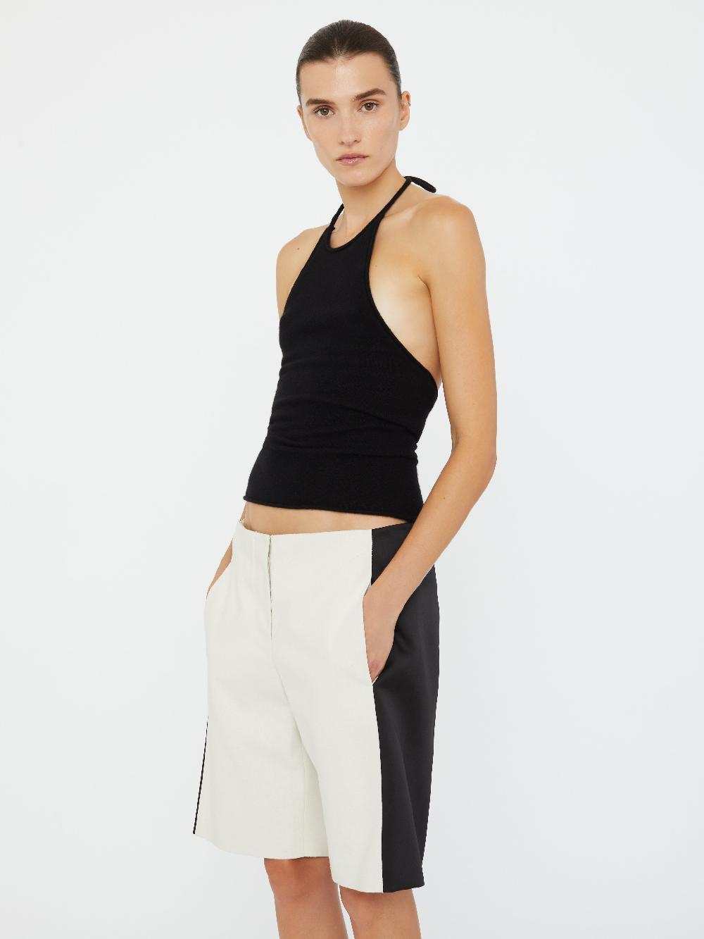 christopher esber Cashmere Rae Halter Tank black Cashmere Rae Halter Tank grey marle