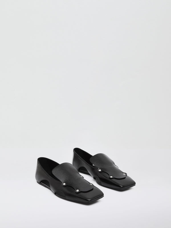 Christopher Esber Chisel Patent Loafer Black Chisel Patent Loafer White