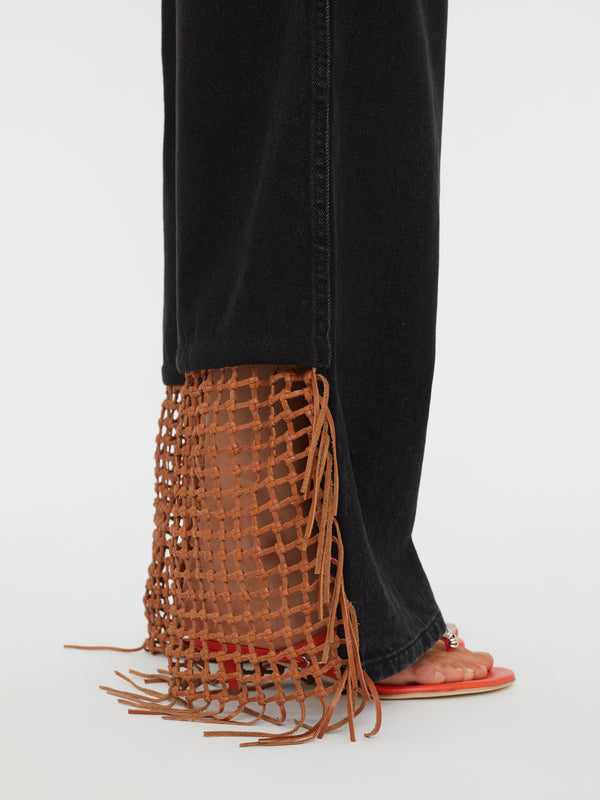 Christopher Esber Basket Leather Jean Black