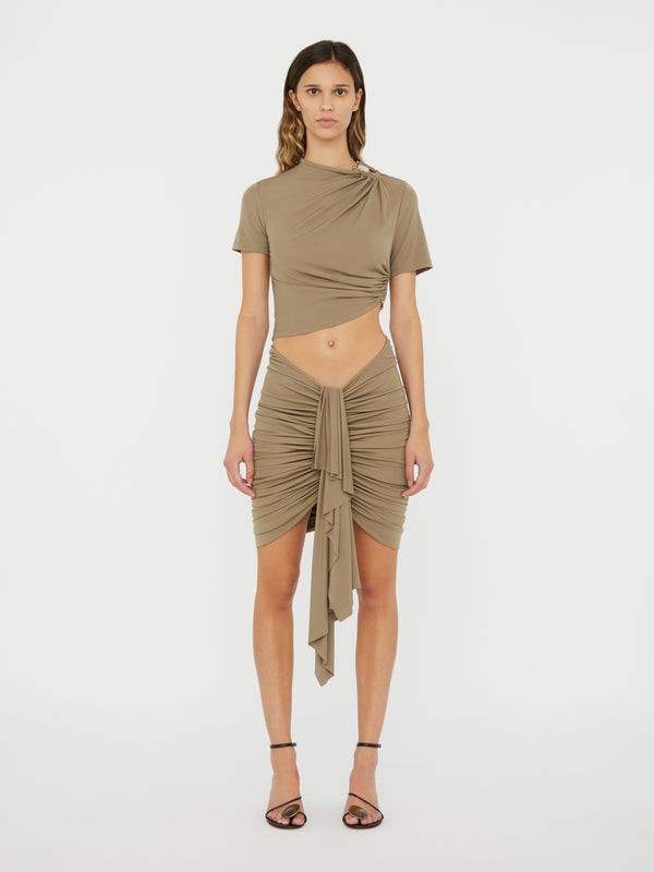 Christopher Esber Bezel Quartz Jersey Tee Eucalypt