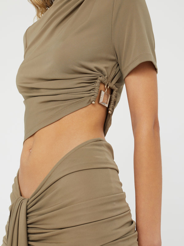 Christopher Esber Bezel Quartz Jersey Tee Eucalypt