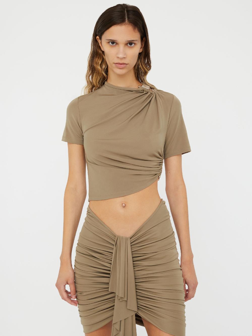 christopher esber Bezel Quartz Jersey Tee eucalypt