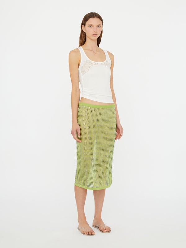 Christopher Esber Cirrus Straight Skirt Fern