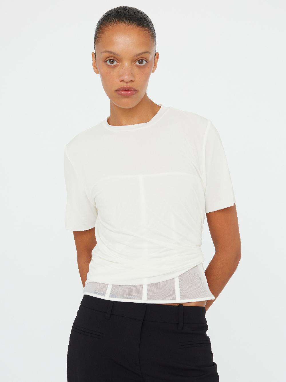christopher esber Coiled Jersey Corseted Tee white