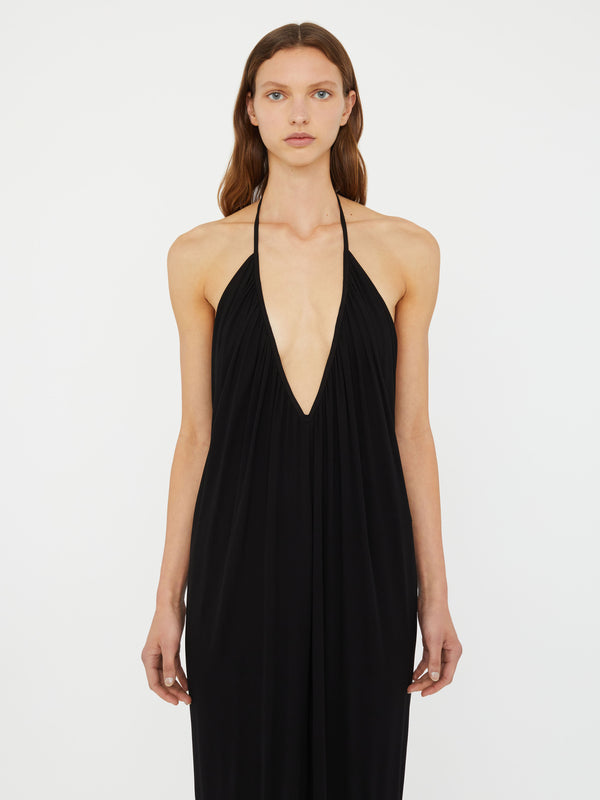 Christopher Esber Cowled Halter Jumpsuit Black