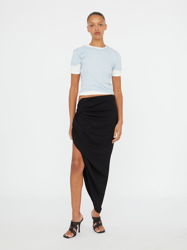 Christopher Esber Crescent Gather Skirt Black